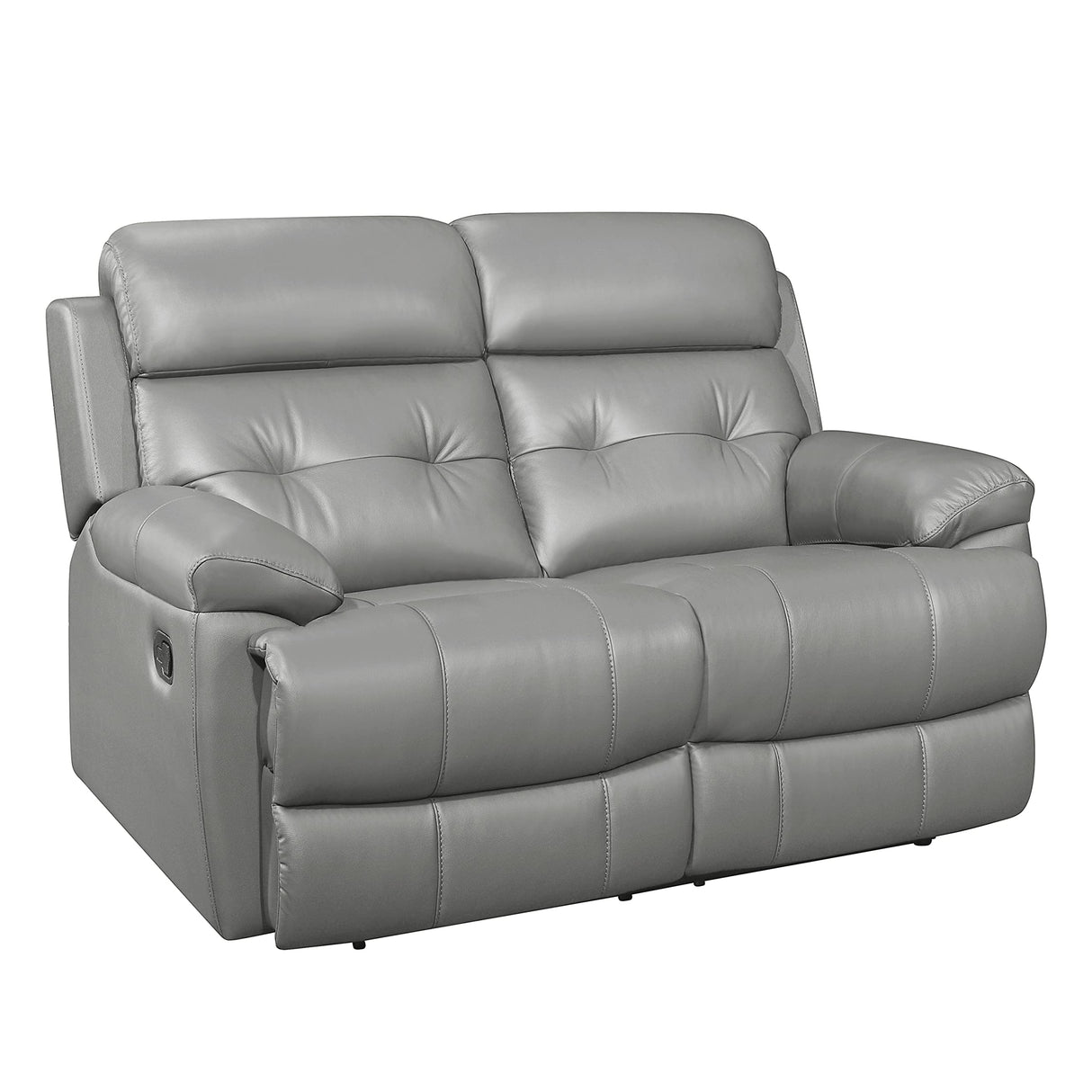 Inkwood Wall-Hugger Manual Double Reclining Loveseat, Gray