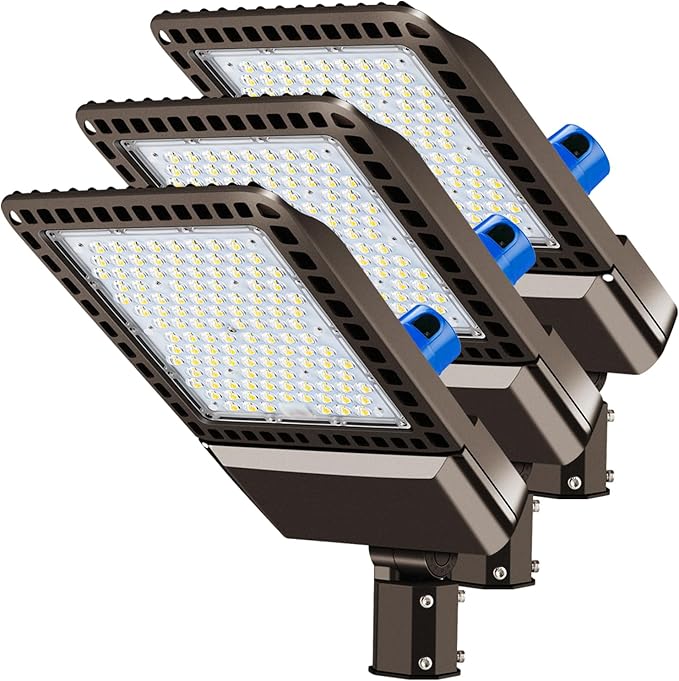 300W LED Parking Lot Light Slip Fitter Mount Dusk to Dawn Outdoor Lighting Exterior
