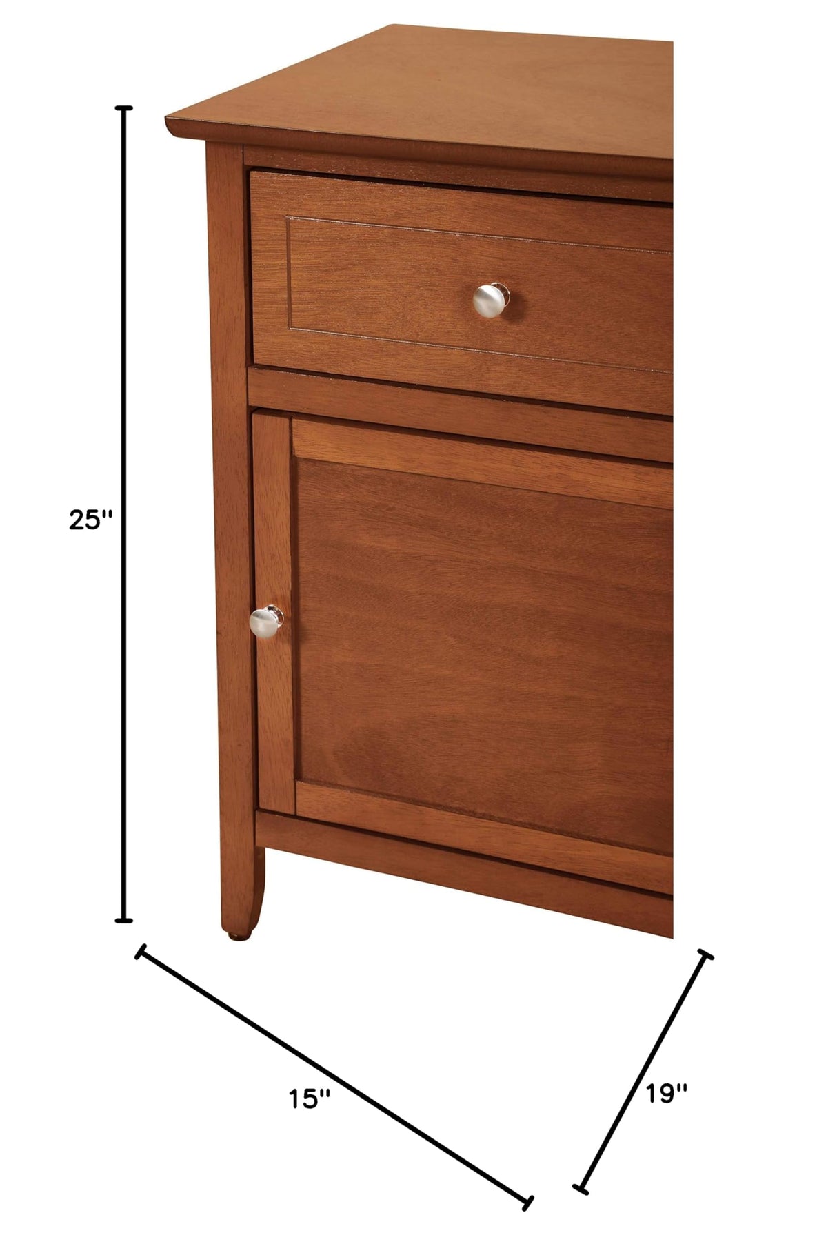 1 Drawer 1 Door Nightstand in Oak