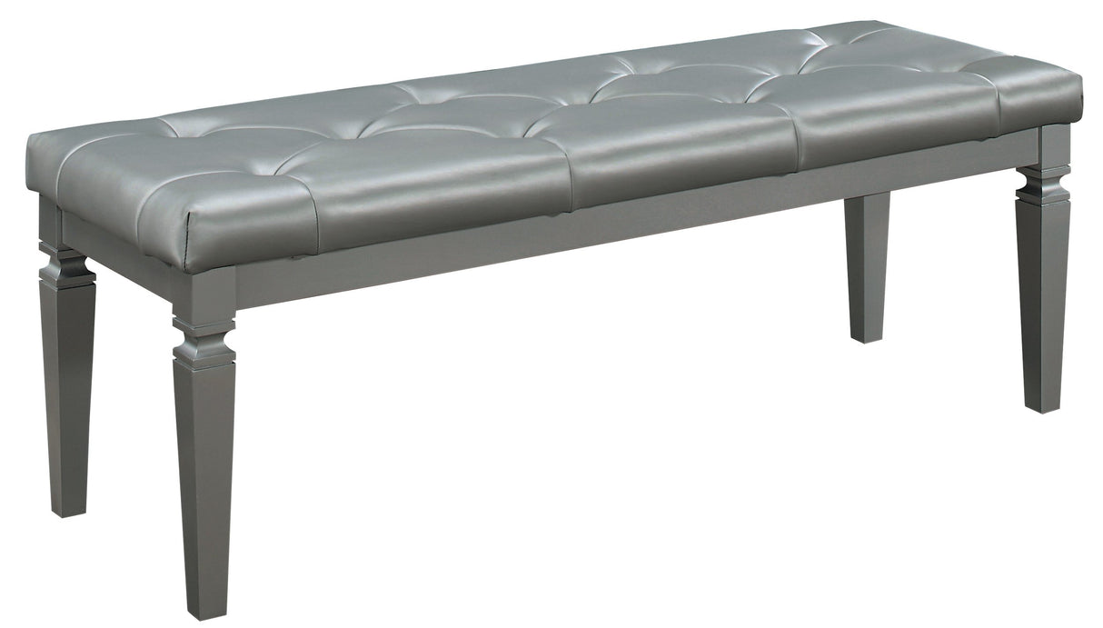 Allura Modern Crystal Tufted Footboard Bench