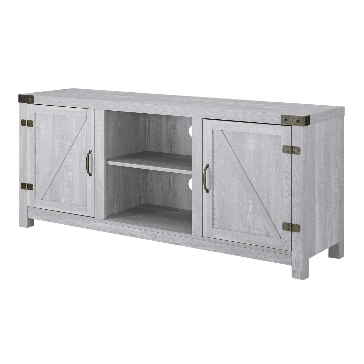 Furnishings Tucker 58 Inch TV Stand in Stone Grey