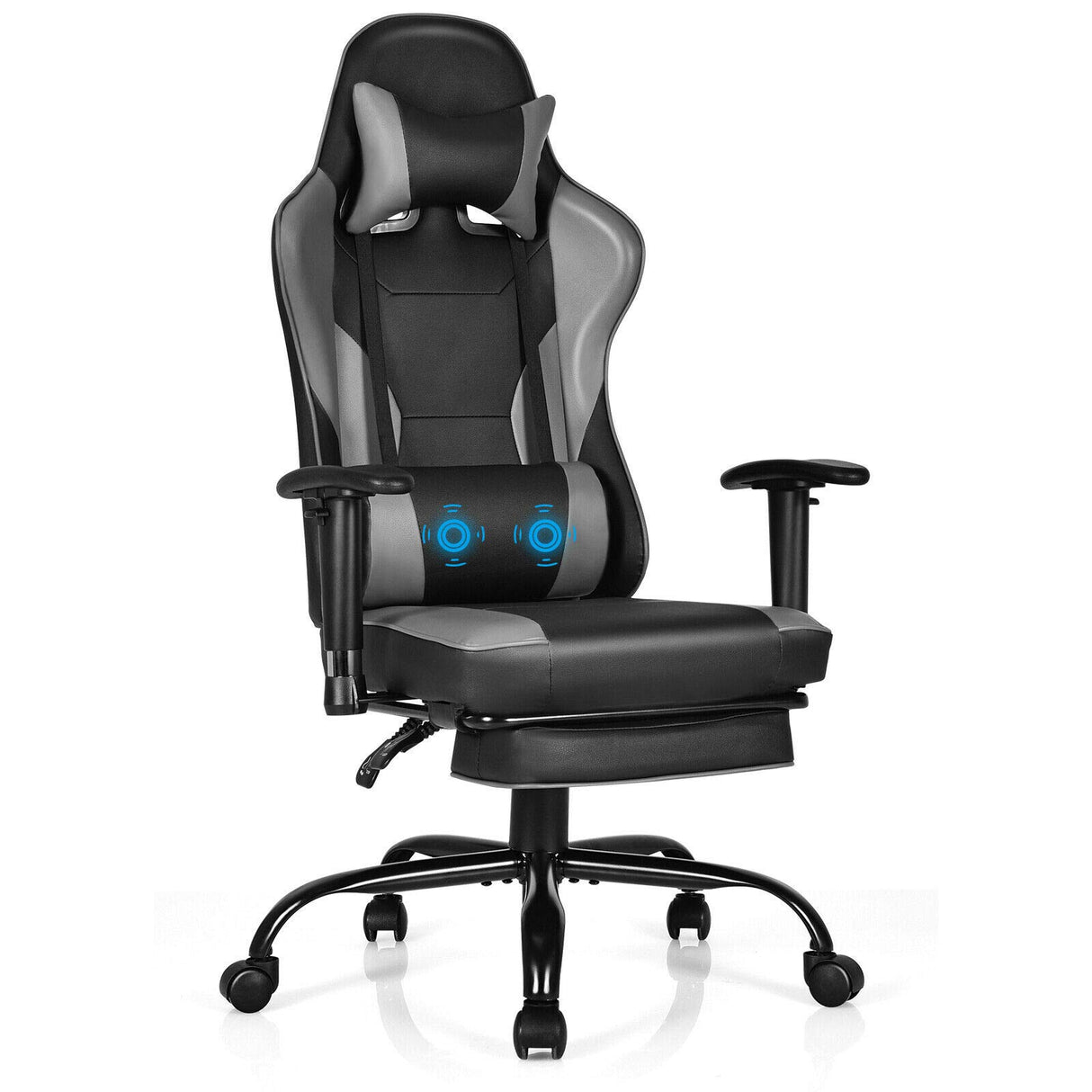 Massage Gaming Chair, Adjustable Racing Computer Task Chair Recliner