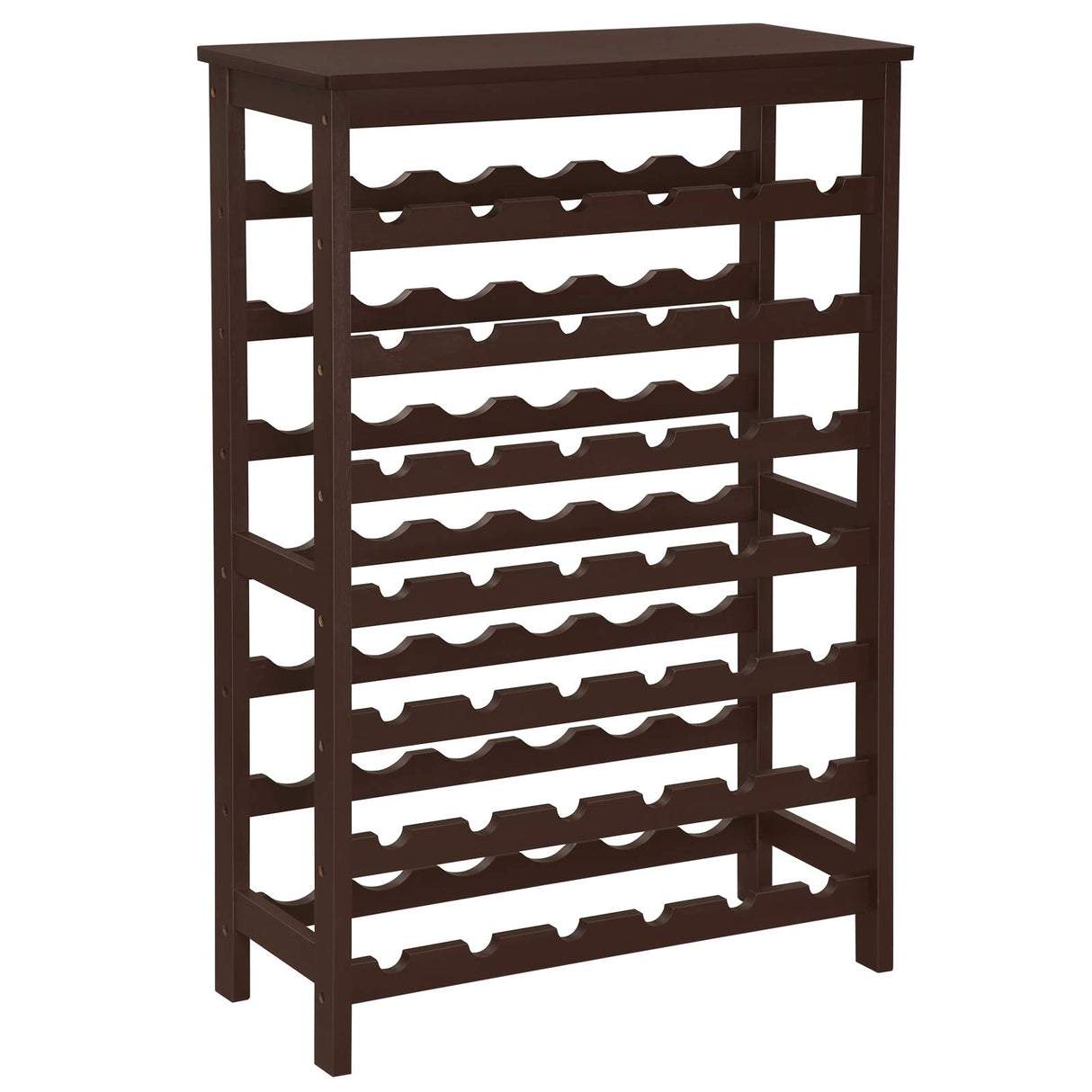 42-Bottle Wine Rack Free Standing Floor, 7-Tier Display Wine Storage Shelves