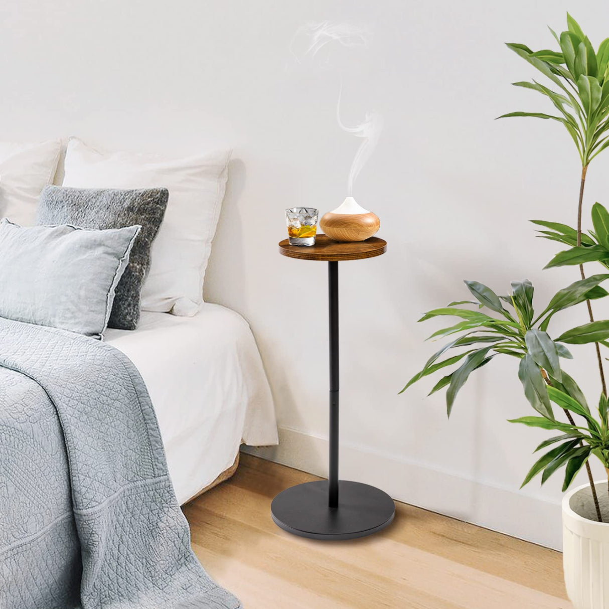 Small Drink Table For Small Spaces Pedestal Side Table Martini Table Cocktail Table