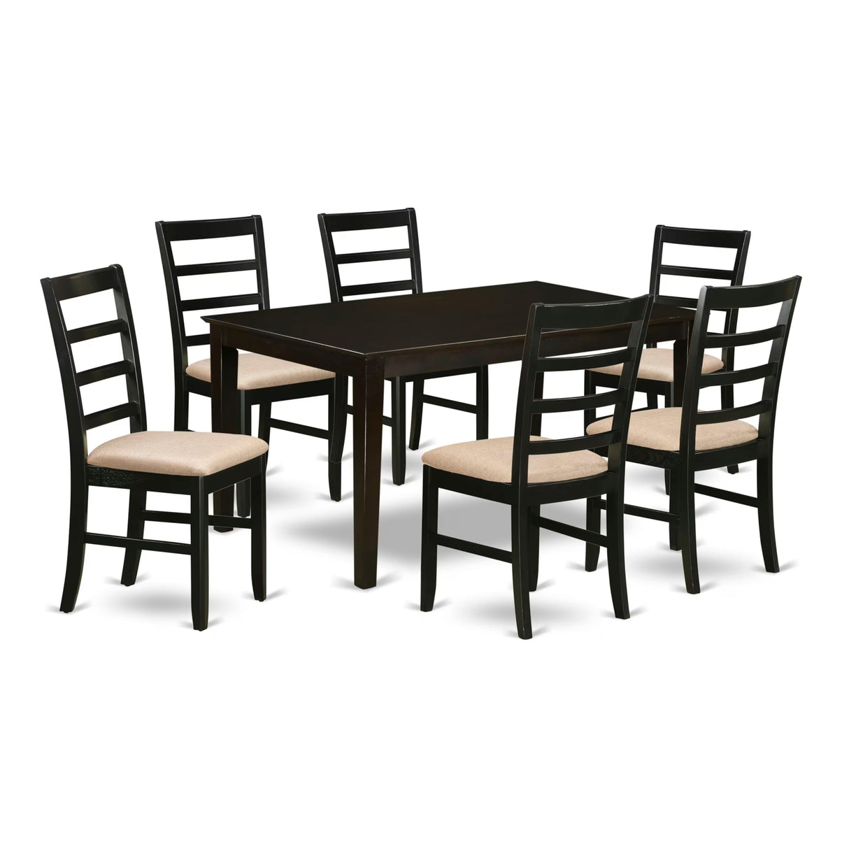CAPF7-CAP-C 7 Piece Dining Table Set Consist of a Rectangle Dining Room Table and 6