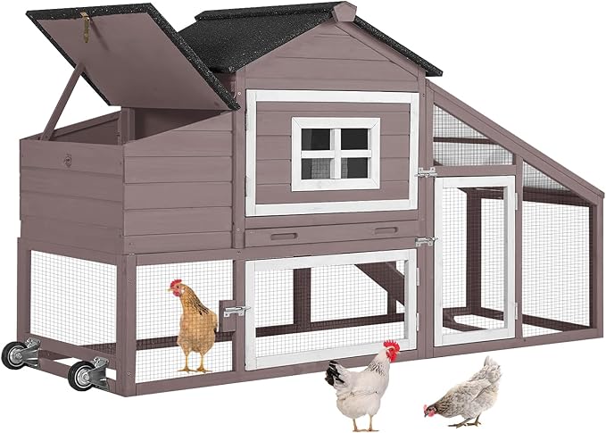 RoamGuard XL Mobile Chicken Coop with Leakproof Nesting Box – Expandable Design