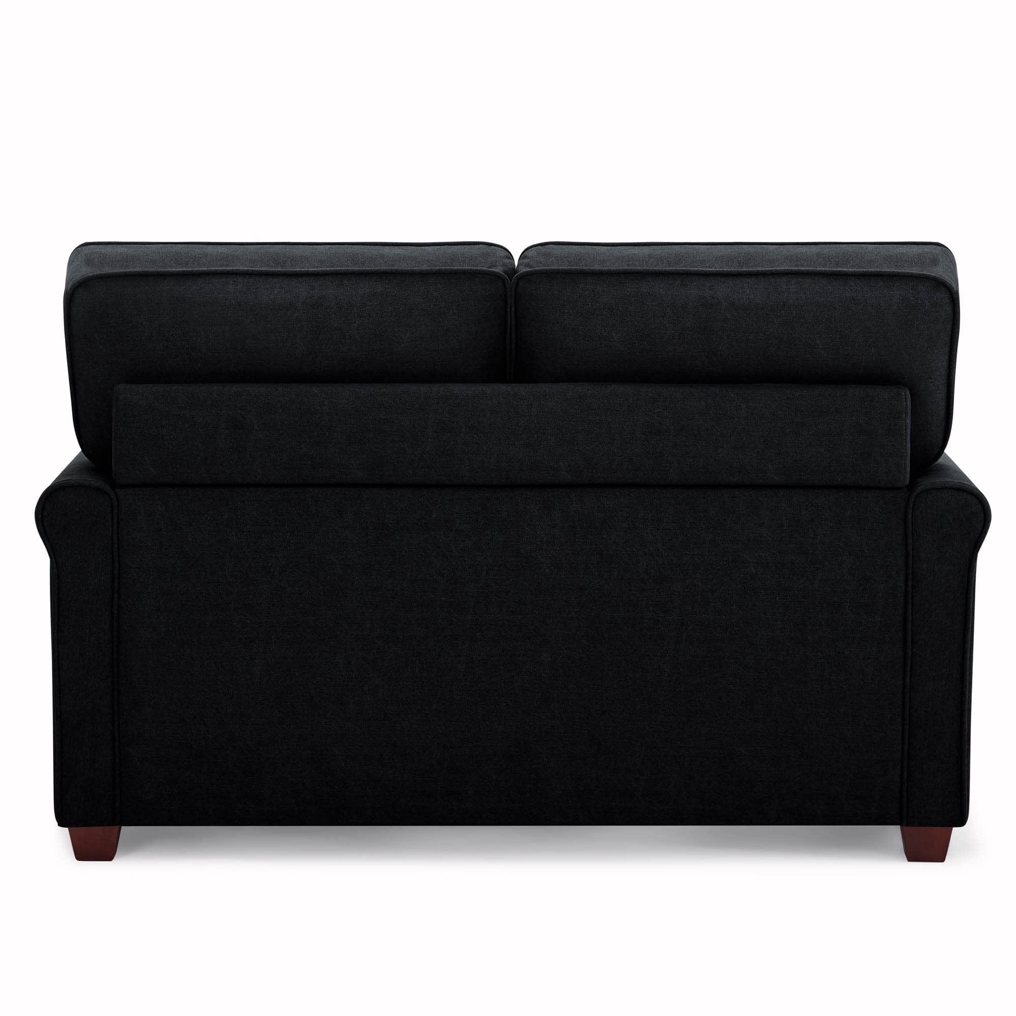Solutions Armisen Convertible Loveseat, Black Linen