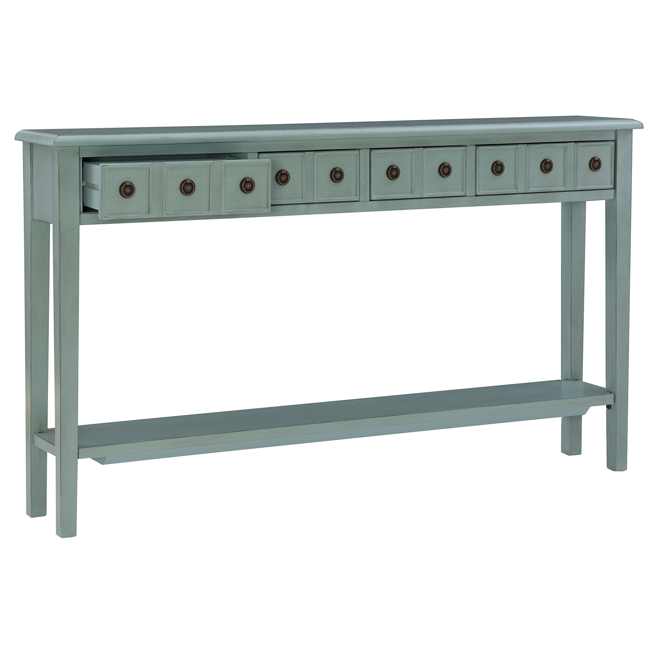 Furniture Sadie Long Console Table, Teal