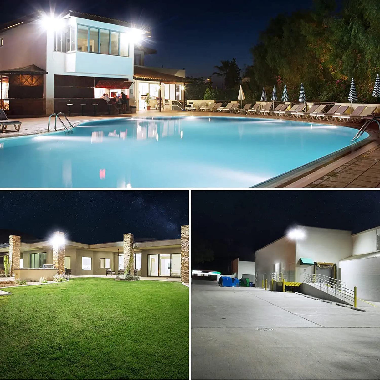 2 Pack 600W LED Flood Light Outdoor,(3060W Equivalent),67600LM 5000K Daylight