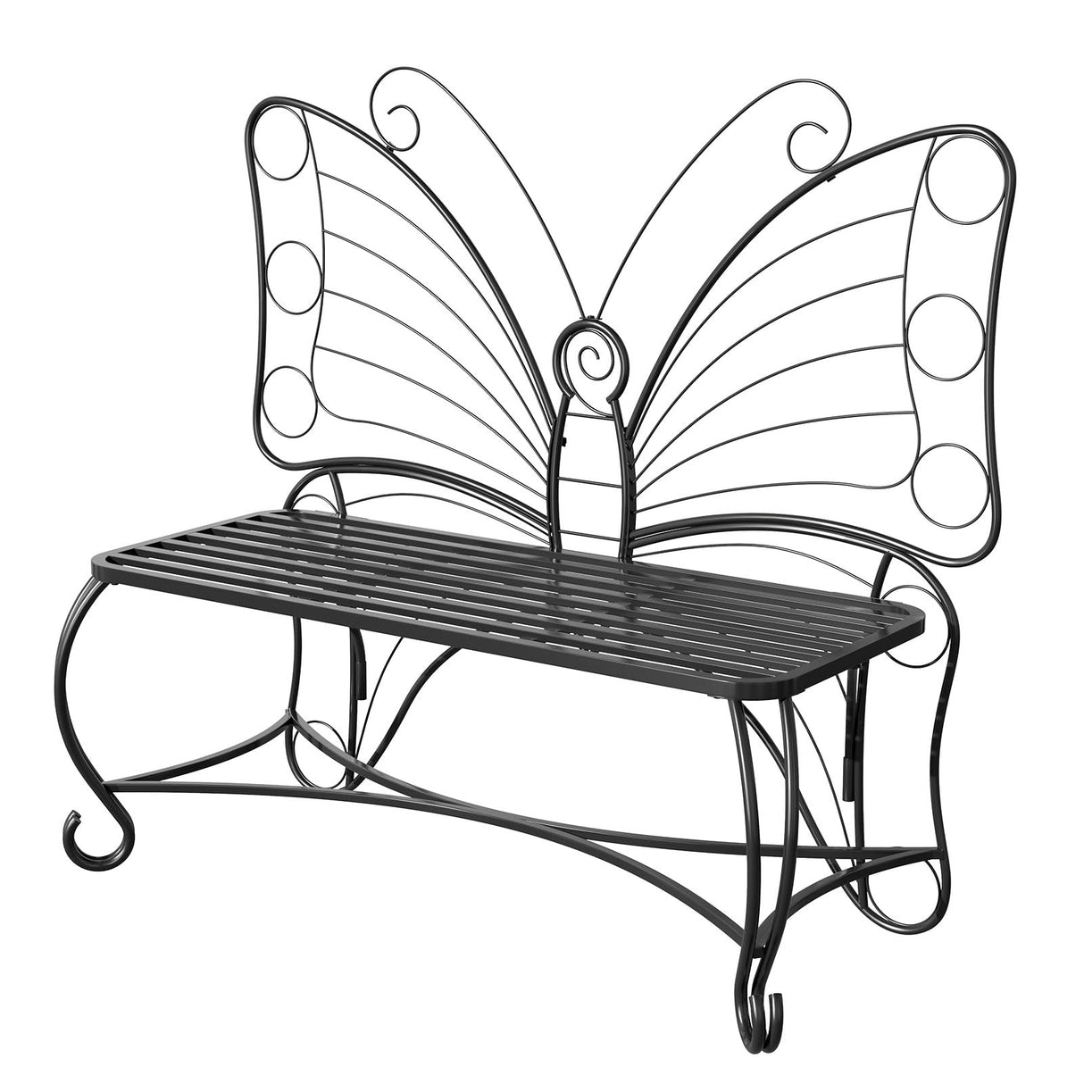 Butterfly Garden Bench, Double Seats Outdoor Bench, Park Benches for Outside