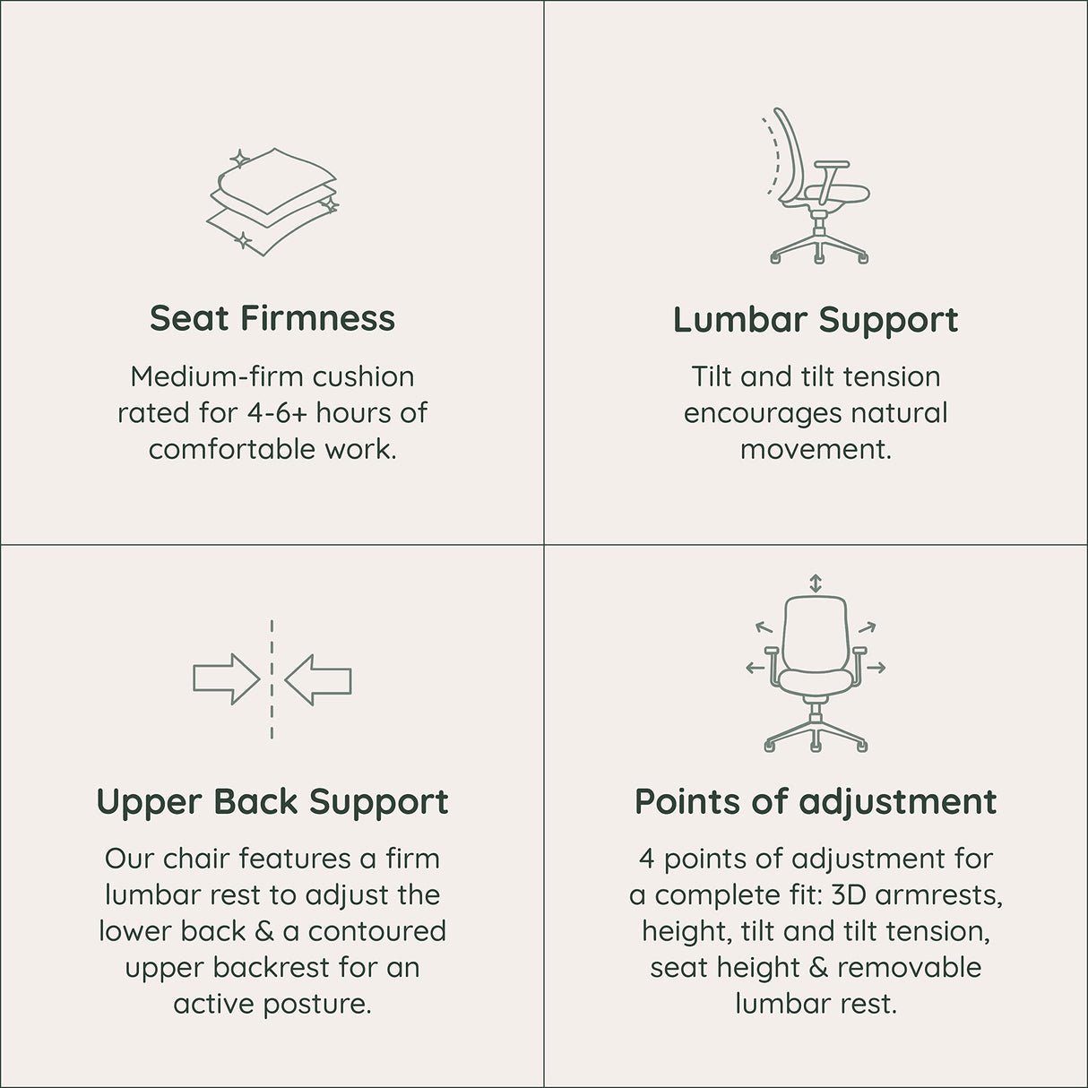 Ergonomic Office Chair – Adjustable Lumbar Support, Swivel, & Armrests