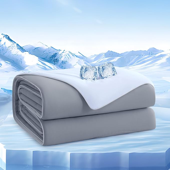 Quick Cooling Comforter Queen/Full Size, Summer Double-Sided Ice Blankets