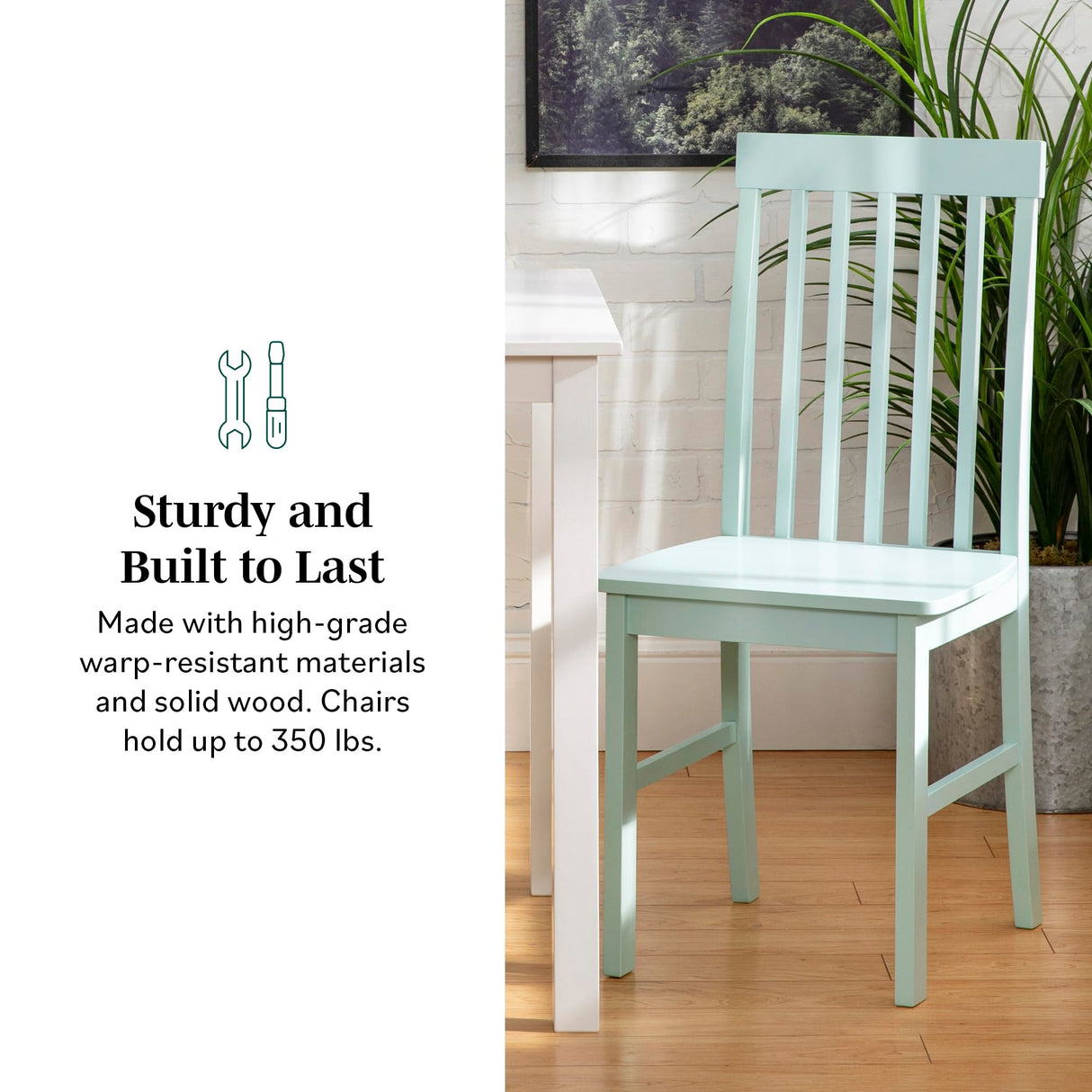 4 Person Modern Farmhouse Wood Small Dining Table Dining Room Kitchen Table Set 4