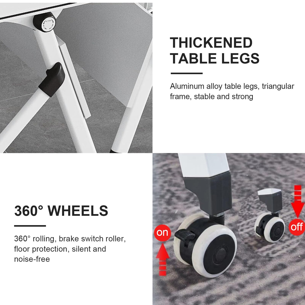 Conference Room Table,29.5-InchModern Folding Meeting Table