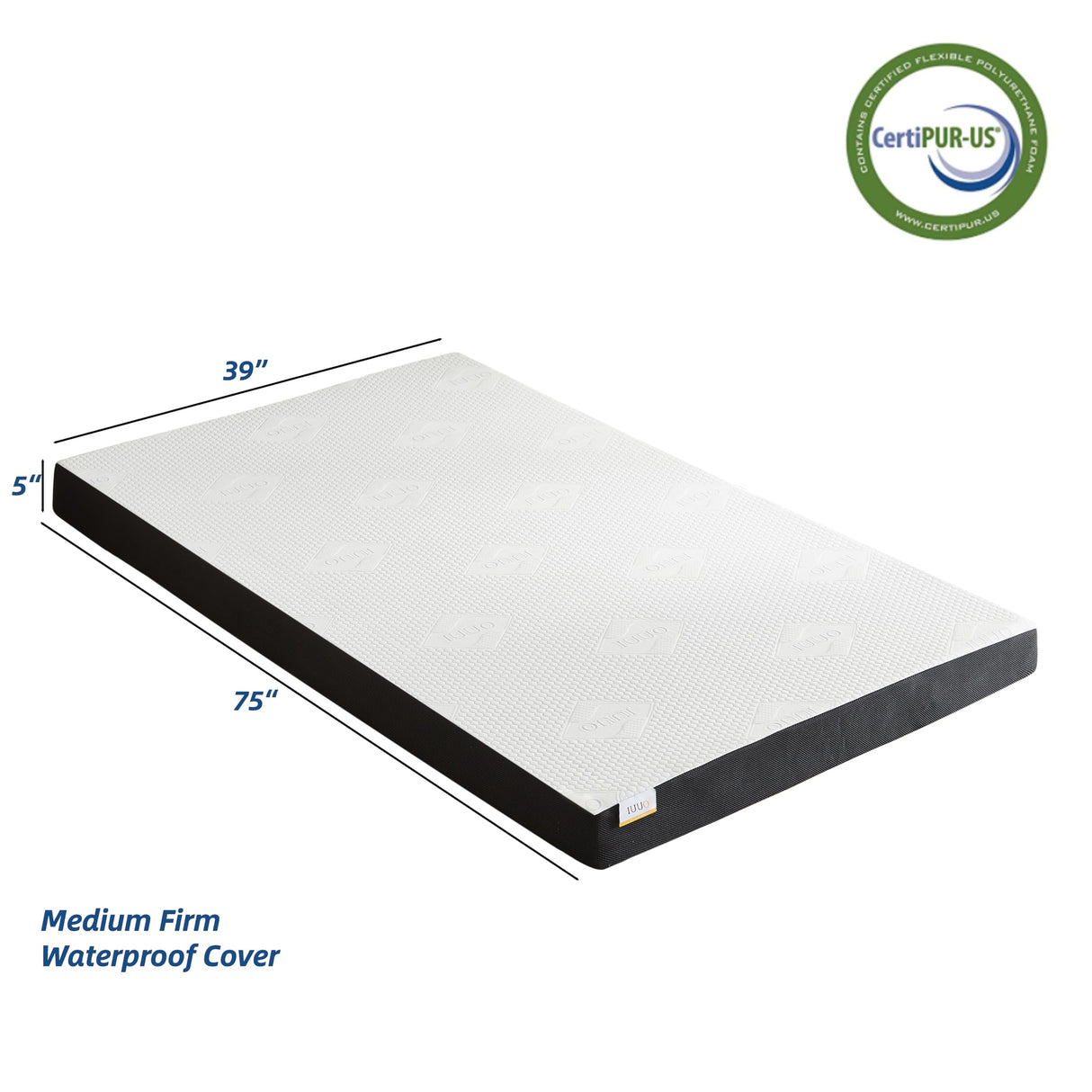 5 Inch Gel Memory Foam Twin Mattress Medium-Firm Twin Bed Mattress for Bunk Bed,