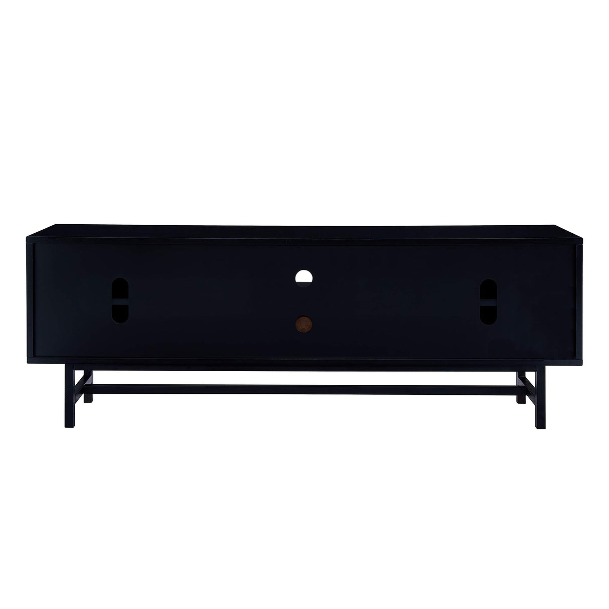 Blynn Midcentury Modern Media Console TV Stand, Black