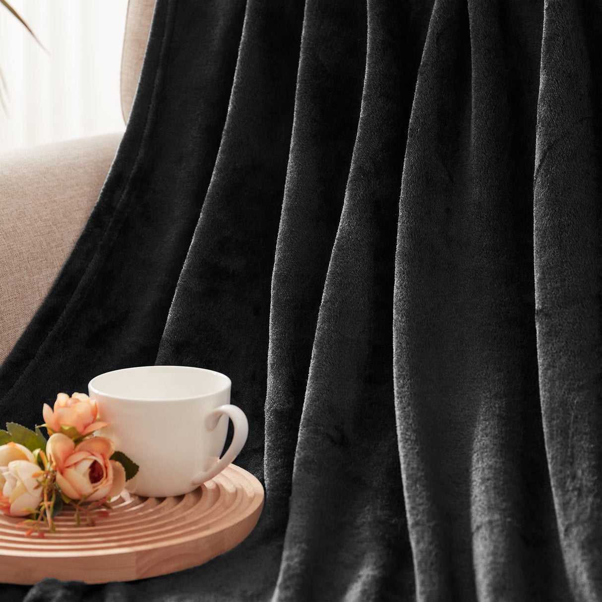 Mezcla Fleece Blanket King Size for Bed, Super Soft and Warm, All Season Use, Cozy,