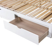 Overstock Wooden Daybed with Trundle Bed and Two Storage Drawers,Extendable