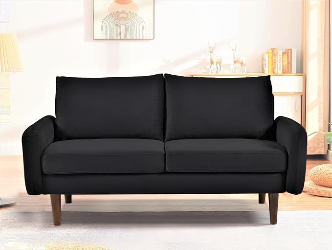 Velvet Loveseat Sofa for Modern Living Rooms and Compact Spaces