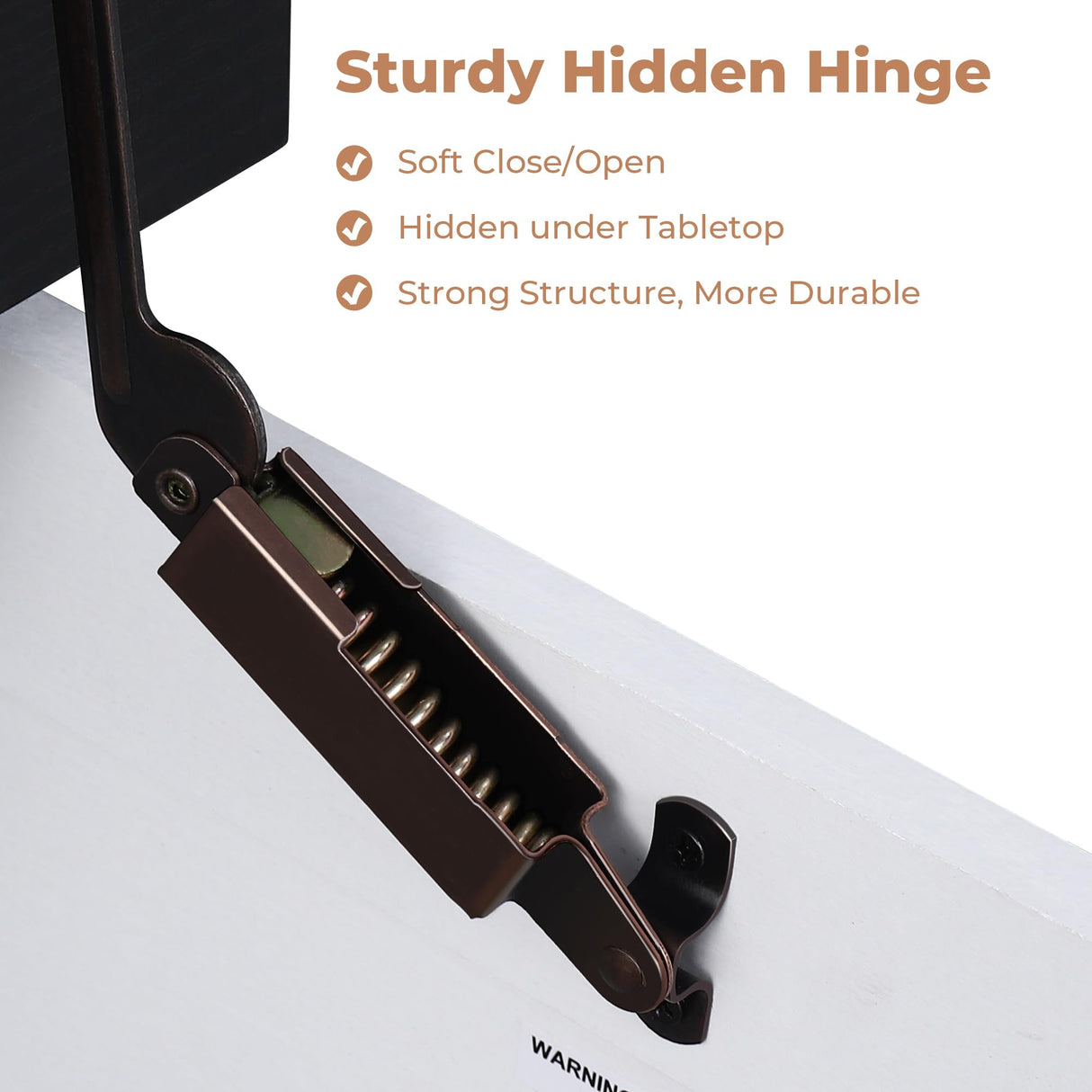 Farmhouse Coffee Table with Storage, Square Center Table for Living Room, Rustic