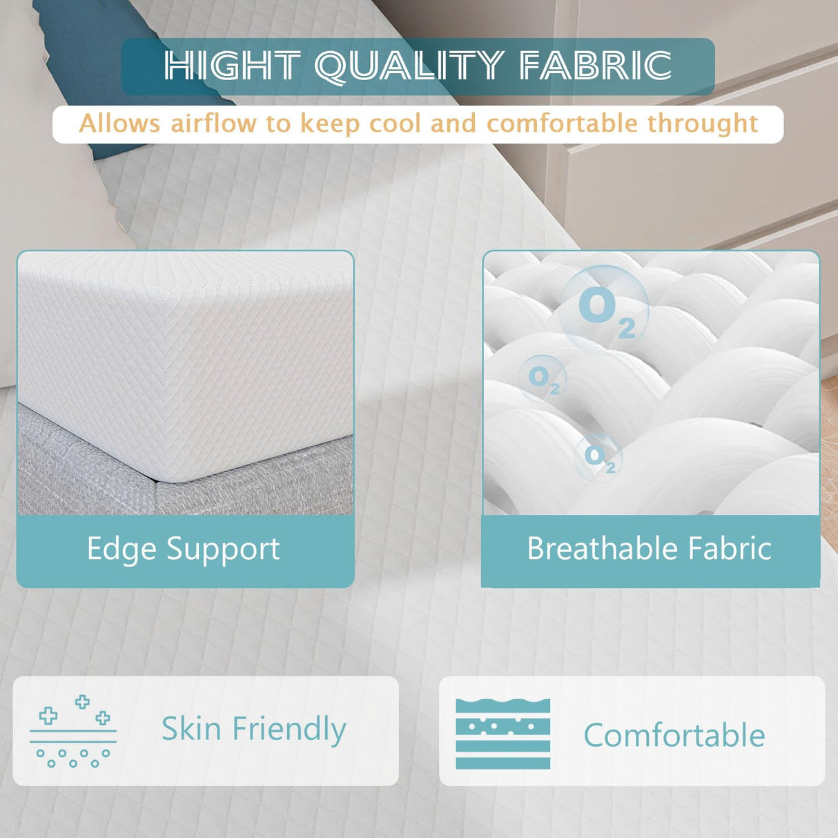 6 Inch Full Size Mattress, Gel Memory Foam Full Mattress, Pressure Relieving