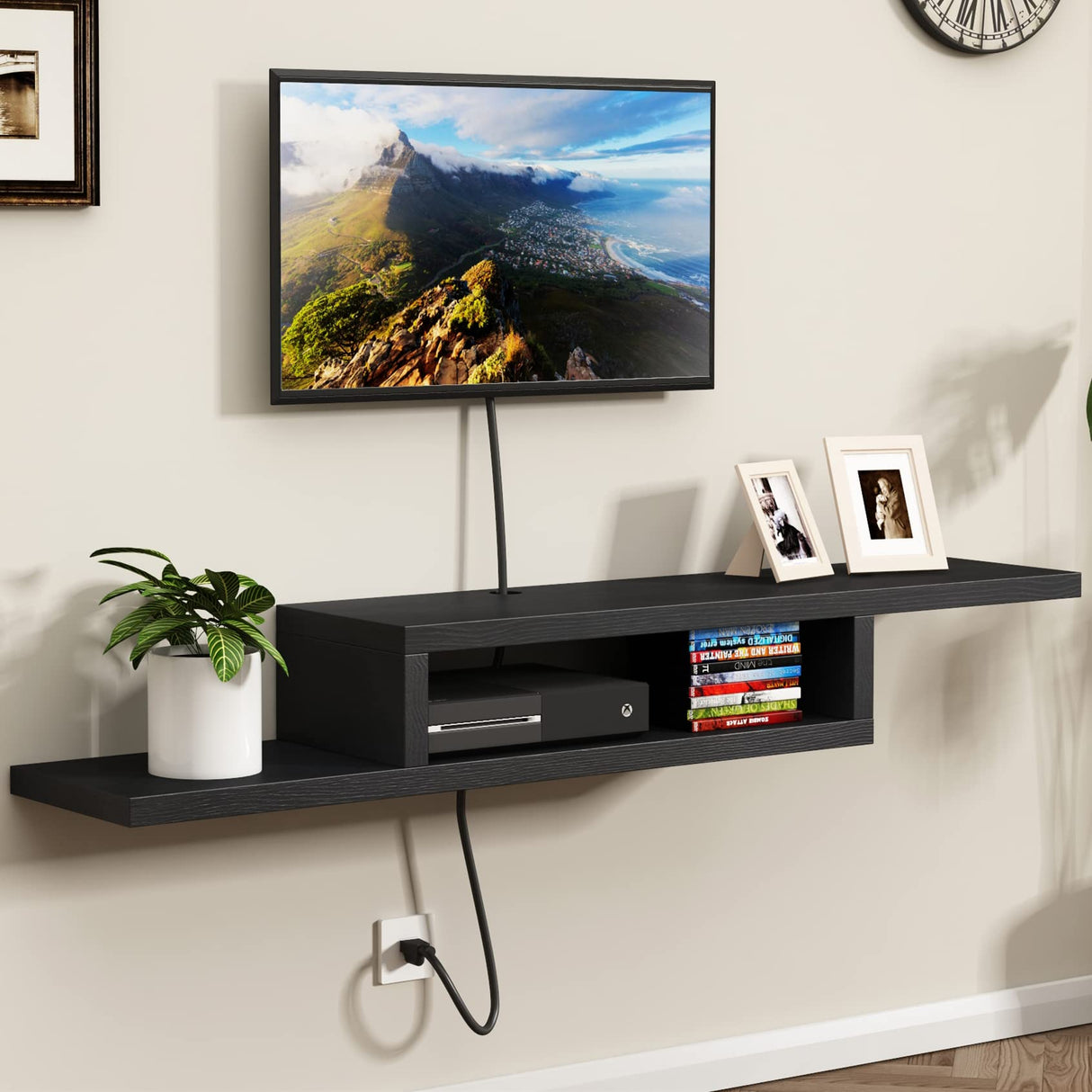 Floating TV Stand Shelf, Wall Mount Entertainment Center, 60” Media Console Stand