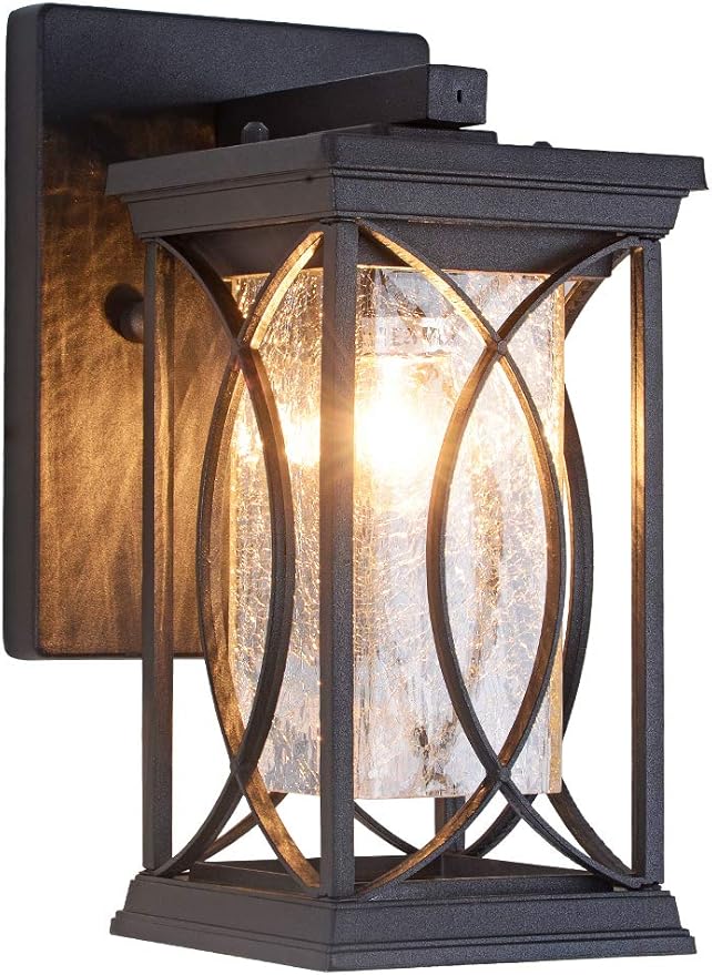 Oil Rubbed Bronze Outdoor Sconce Dusk to Dawn Exterior Light Fixtures Wall Mount Porch Light Modern Outdoor Wall Light