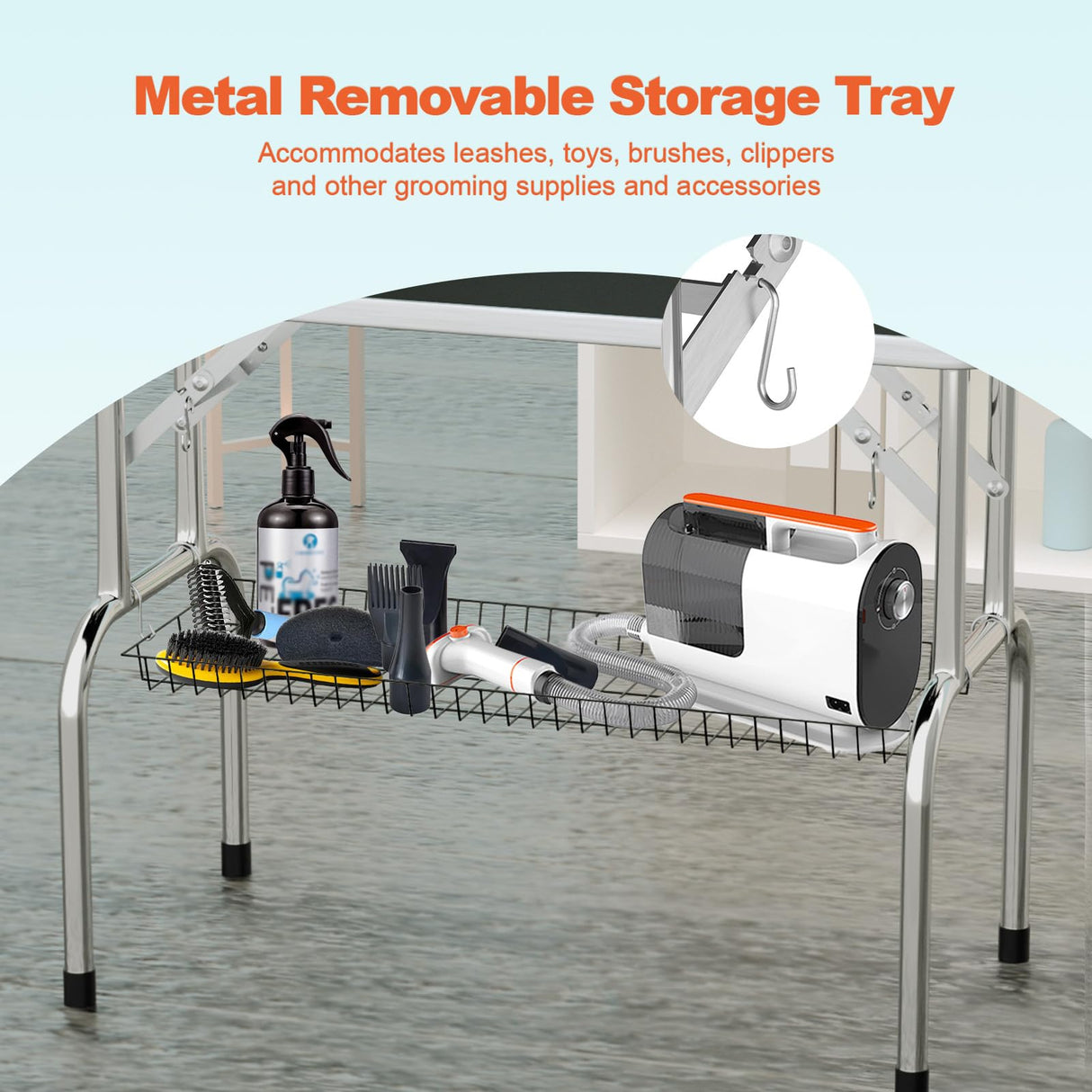 46" Foldable Dog Grooming Table for Large Dogs - Professional Home Grooming Station