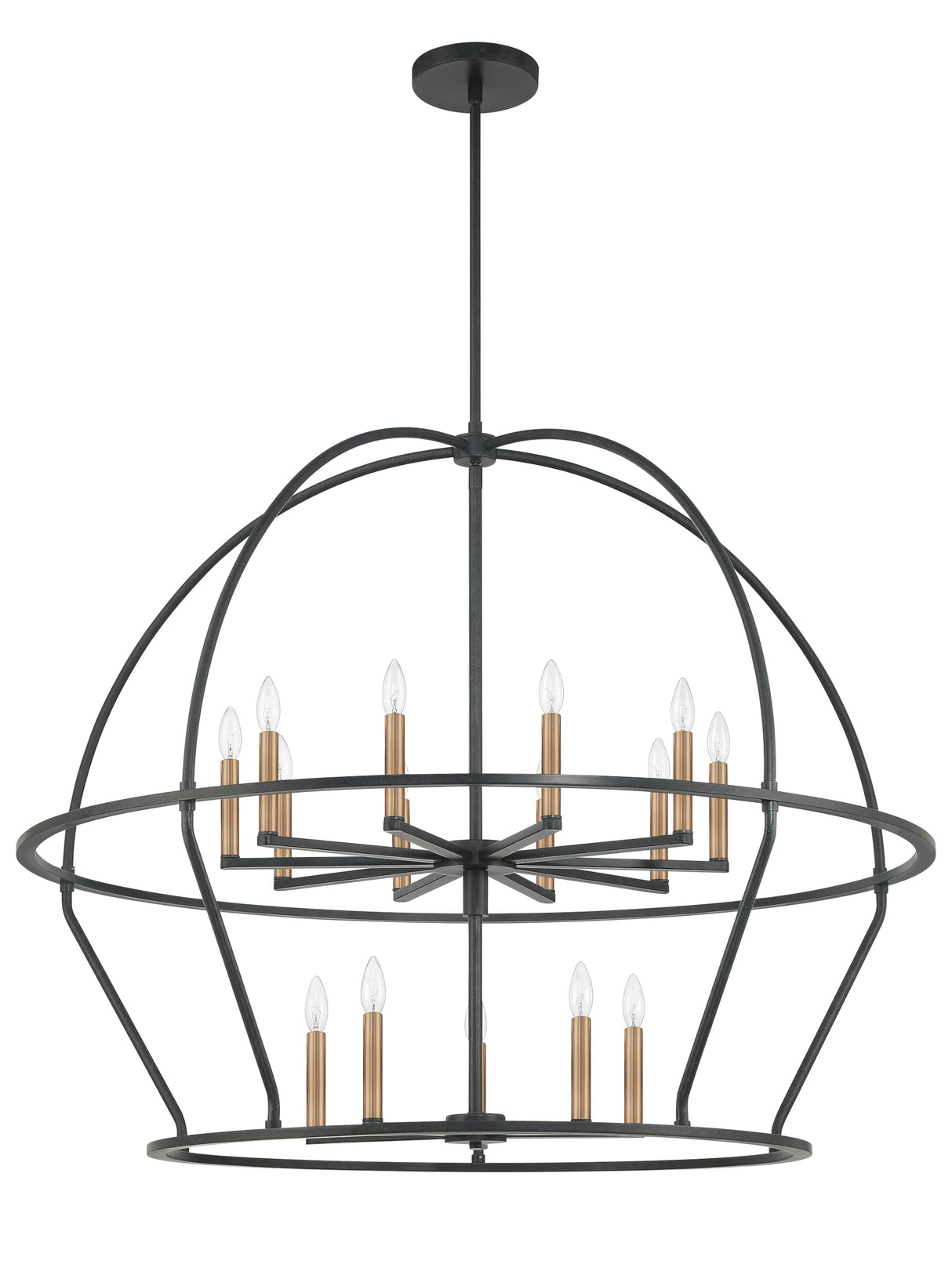 15 Light Black Chandelier