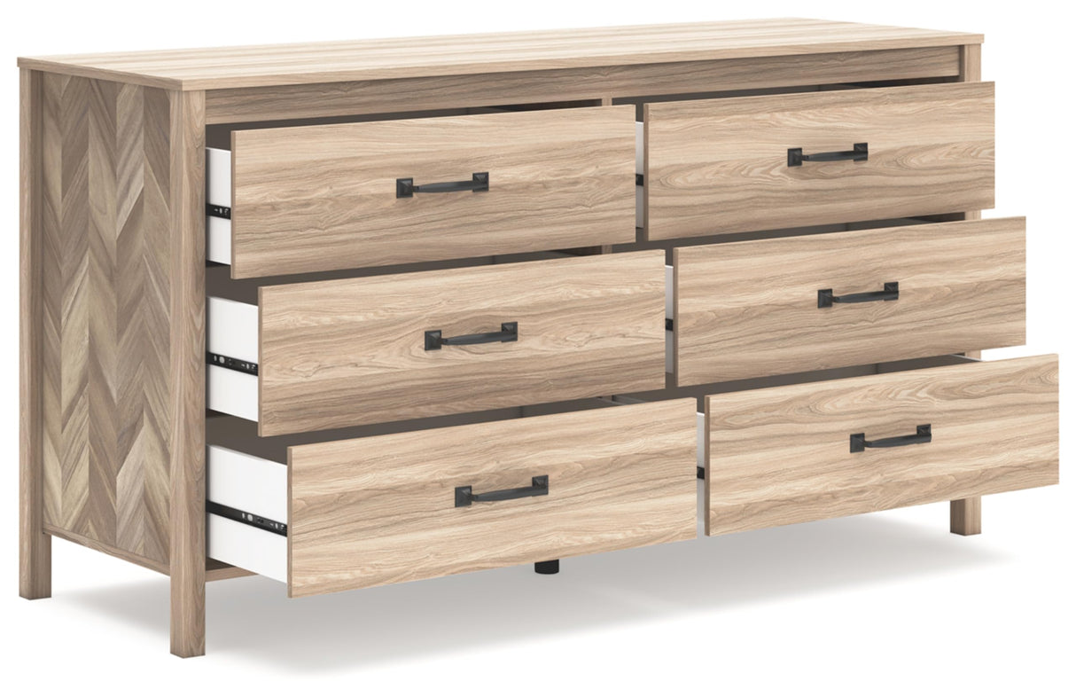 Battelle Mid-Century Modern 6 Drawer Dresser