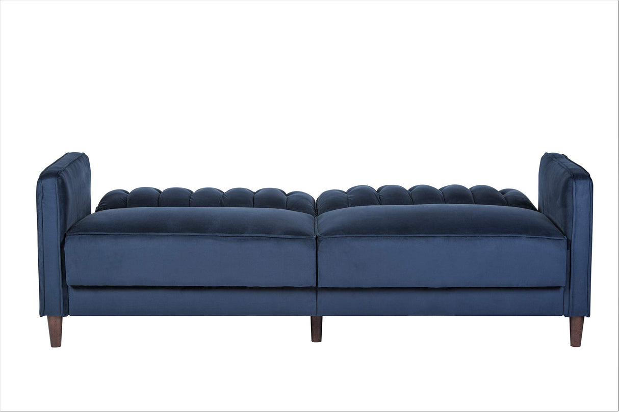 Direct Anastasia Mid Century Modern Velvet Uphostered Tufted Convertible Sleeper Sofa