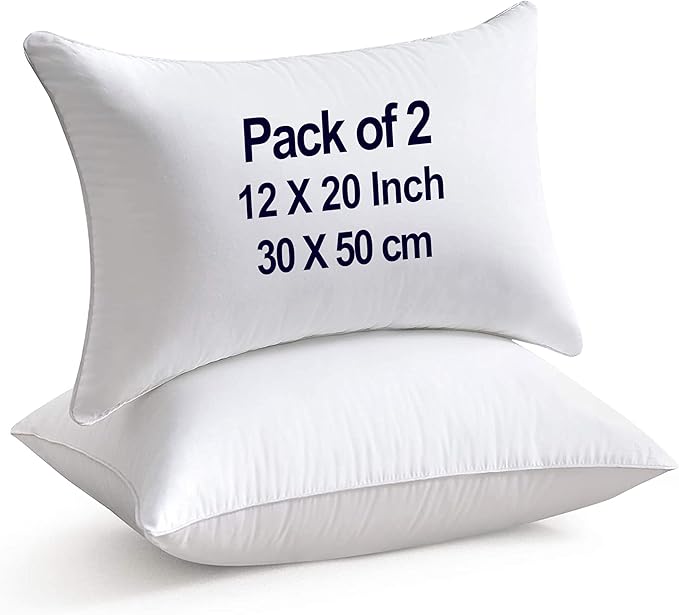 20X20 Pillow Inserts Set of 2,Pure Cotton Covering Down Alternative