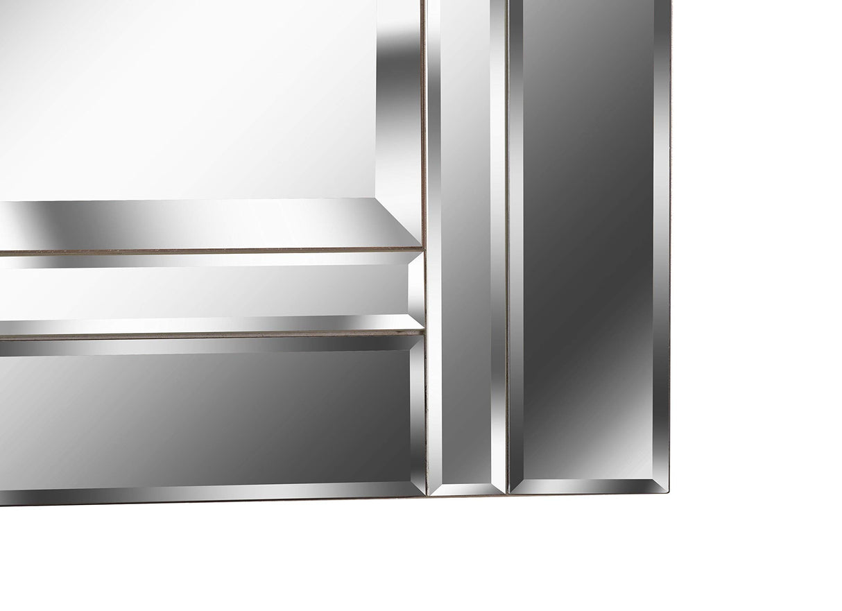 Mirror with Beveled Smoke and Plain Mirror Frame