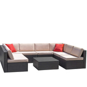 9 Pieces Outdoor Sectional Sofa All-Weather Patio Furniture Sets
