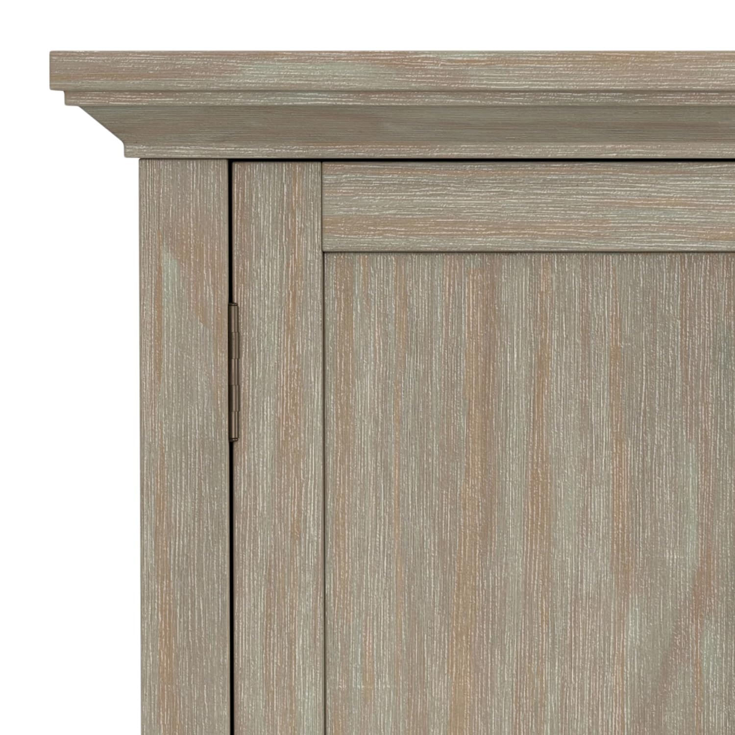 Redmond SOLID WOOD 32 inch Wide Transitional Low Storage Cabinet in Distressed Grey