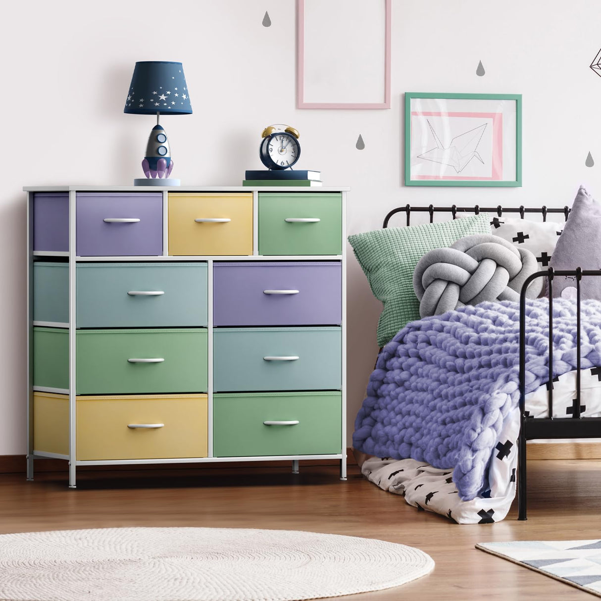 Kids Dresser with 9 Drawers - Furniture Storage Chest Tower Unit for Bedroom