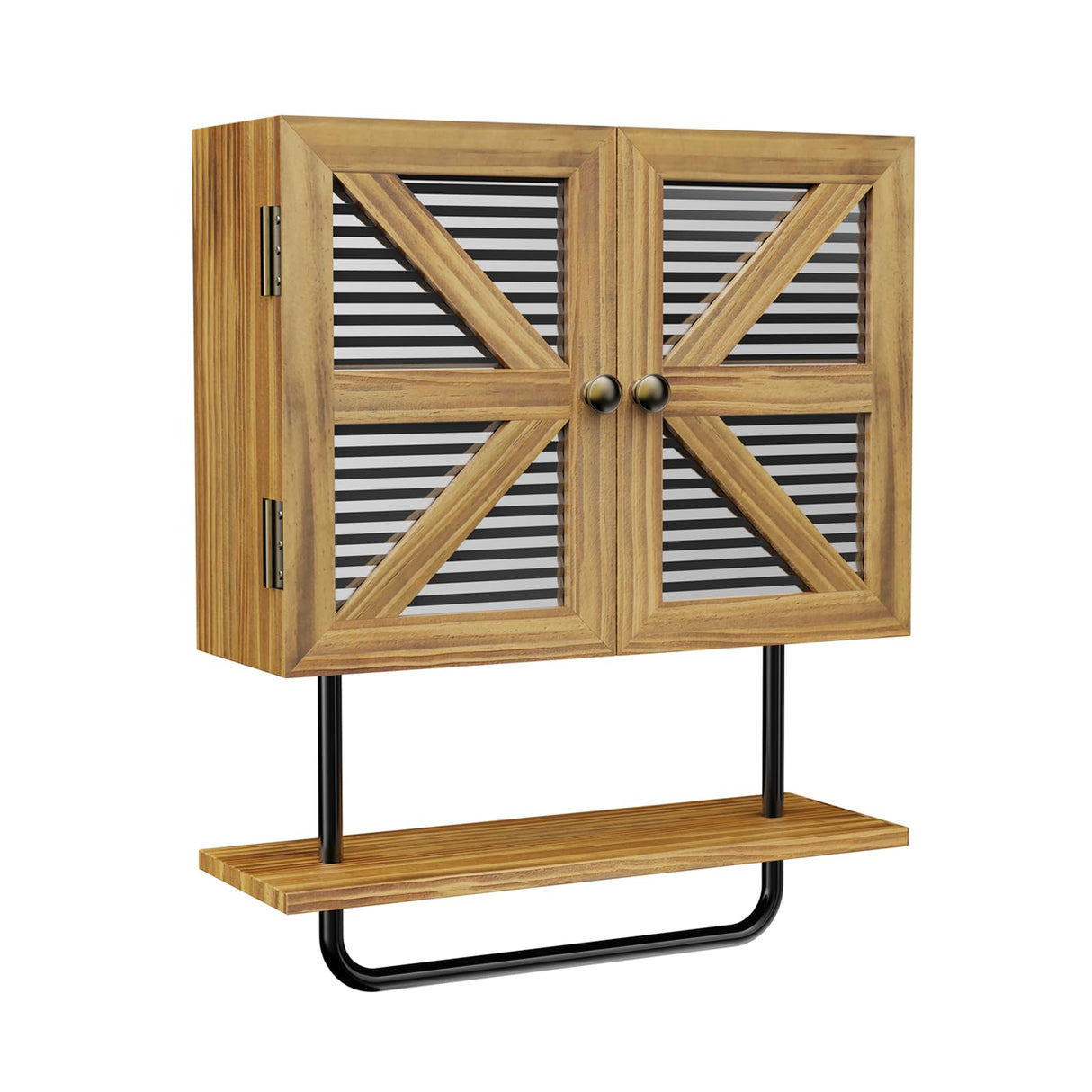 Small Bathroom Wall Cabinet, 17x21'' Farmhouse Medicine Cabinet Wall Mount