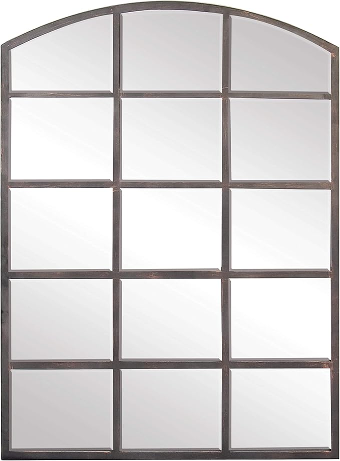 79 Metal Room Wall Mirror Window Pane Inspired Entryway Mirror