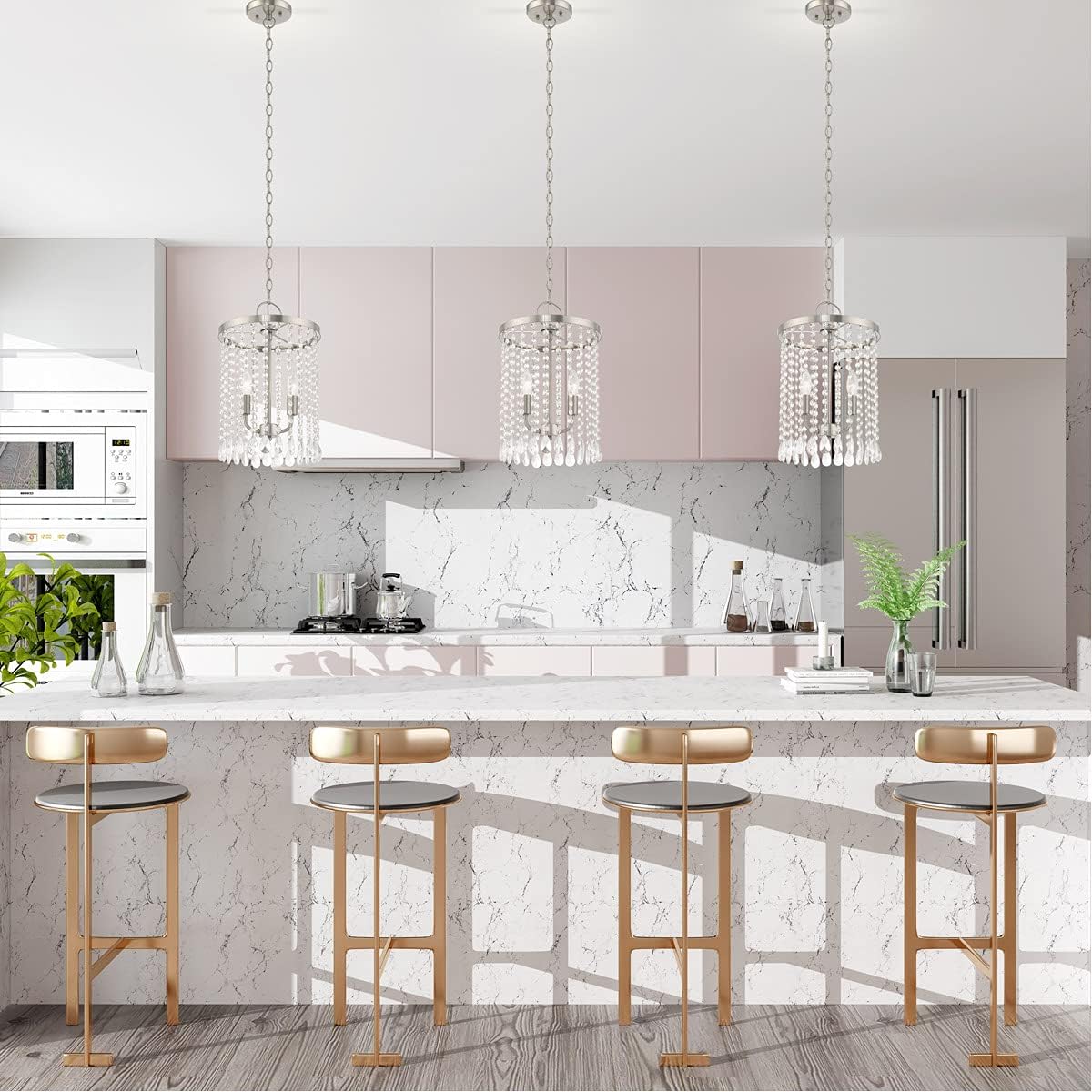 Lighting 1063-91 Neptune 3-Light Bath Light, Brushed Nickel