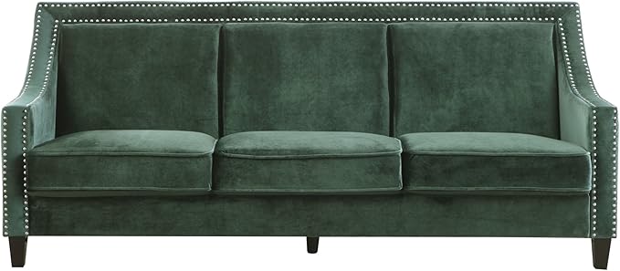 Camren Accent Club Chair Velvet Upholstered Swoop Arm Silver Nailhead Trim Espresso