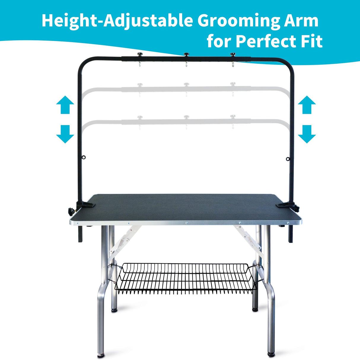 46-Inch Heavy Duty Dog Grooming Table for Large Pets