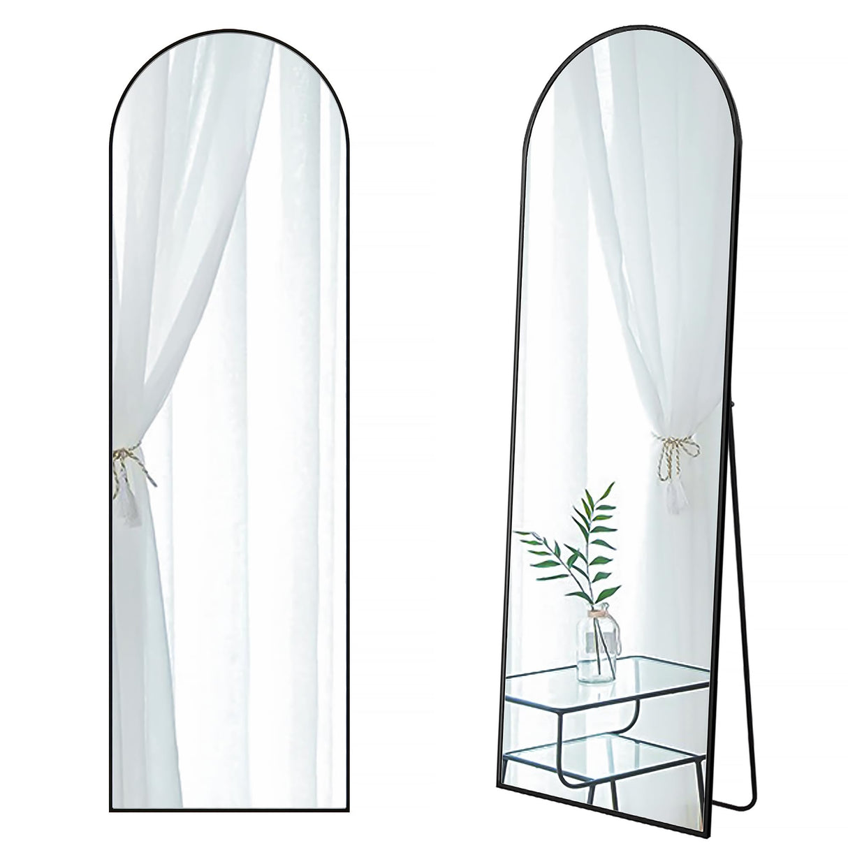 65x20 Mirror Rectangle Full Length Body Door Hanging Wall Mounted Aluminum