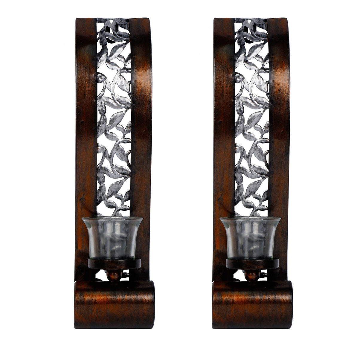 Wall Sconce 14.4 x 3.5 Inch, with Tea Light Candle Holder Antique Bronze Style Metal Wall