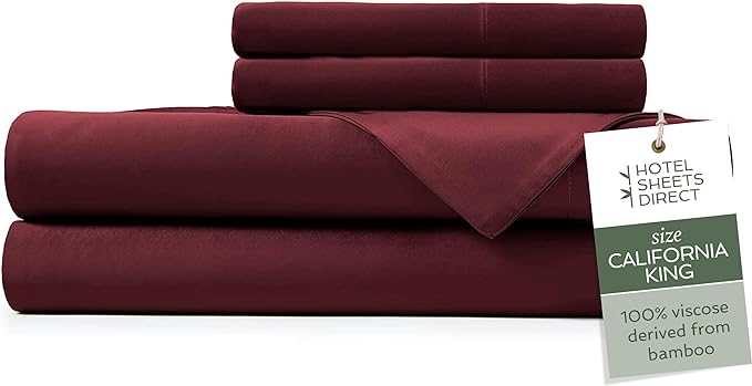 100% Viscose Derived from Bamboo Sheets Full- Cooling Luxury Bed Sheets