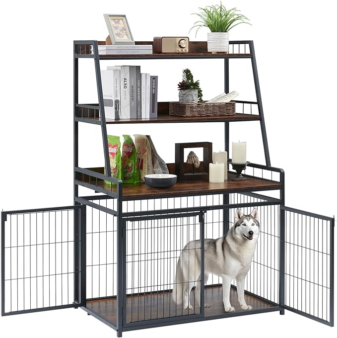 Furniture Style Dog Crate for Small Dog, Heavy Duty Anti-Chew Dog Kennel Furniture