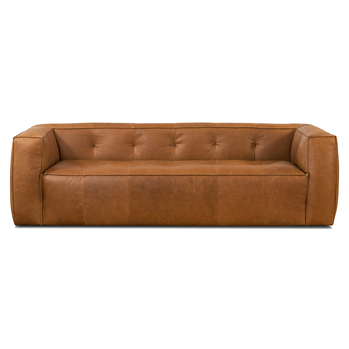 Capa Sofa in Full-Grain Pure-Aniline Italian Tanned Leather in Saddle Tan