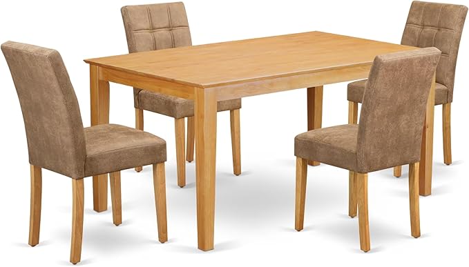 CAAS7-MAH-26 7 Piece Kitchen Dining Table Set Includes A Dinner Table and 6 Burgundy