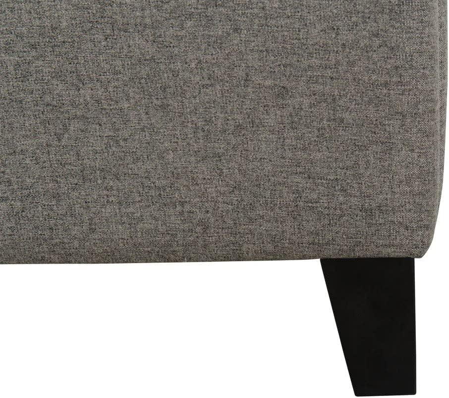 Frame Black Finish Wood Legs Adjustable Height, Tufted Headboard, Perfect Balance