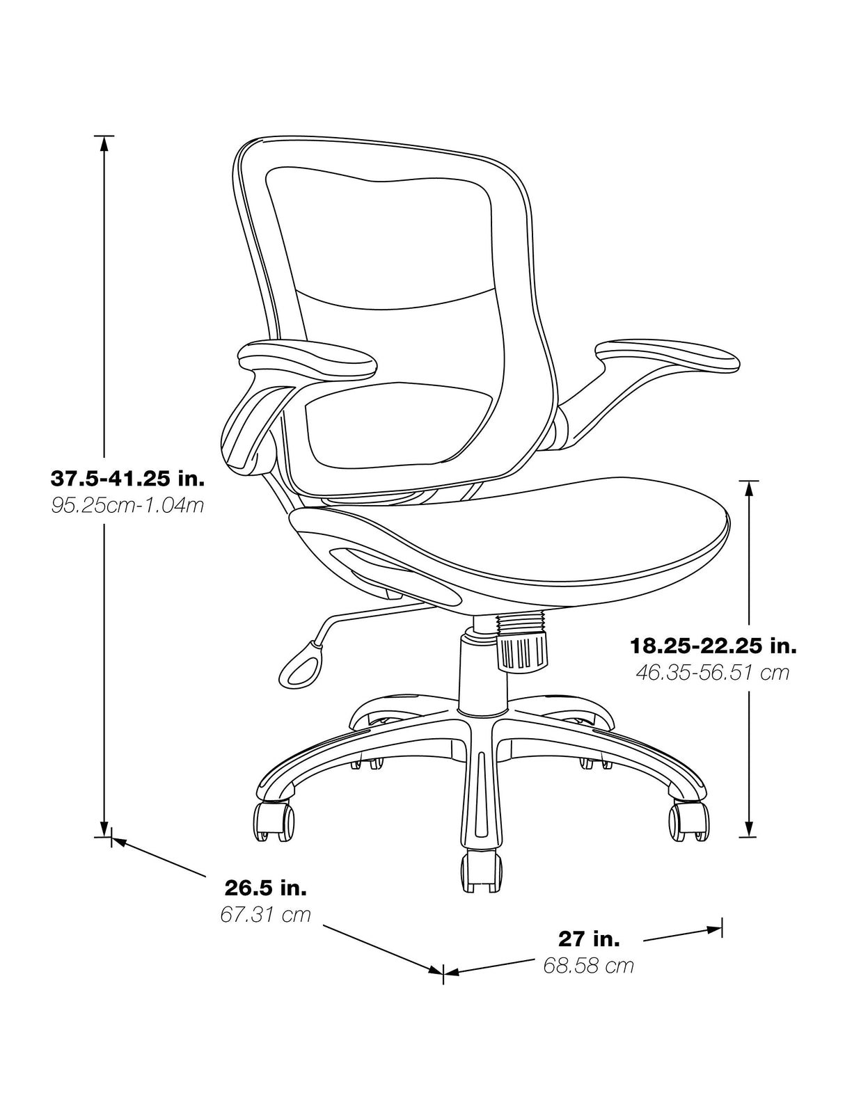 Ventilated Mesh Office Chair - Ergonomic Manager's Desk Chair