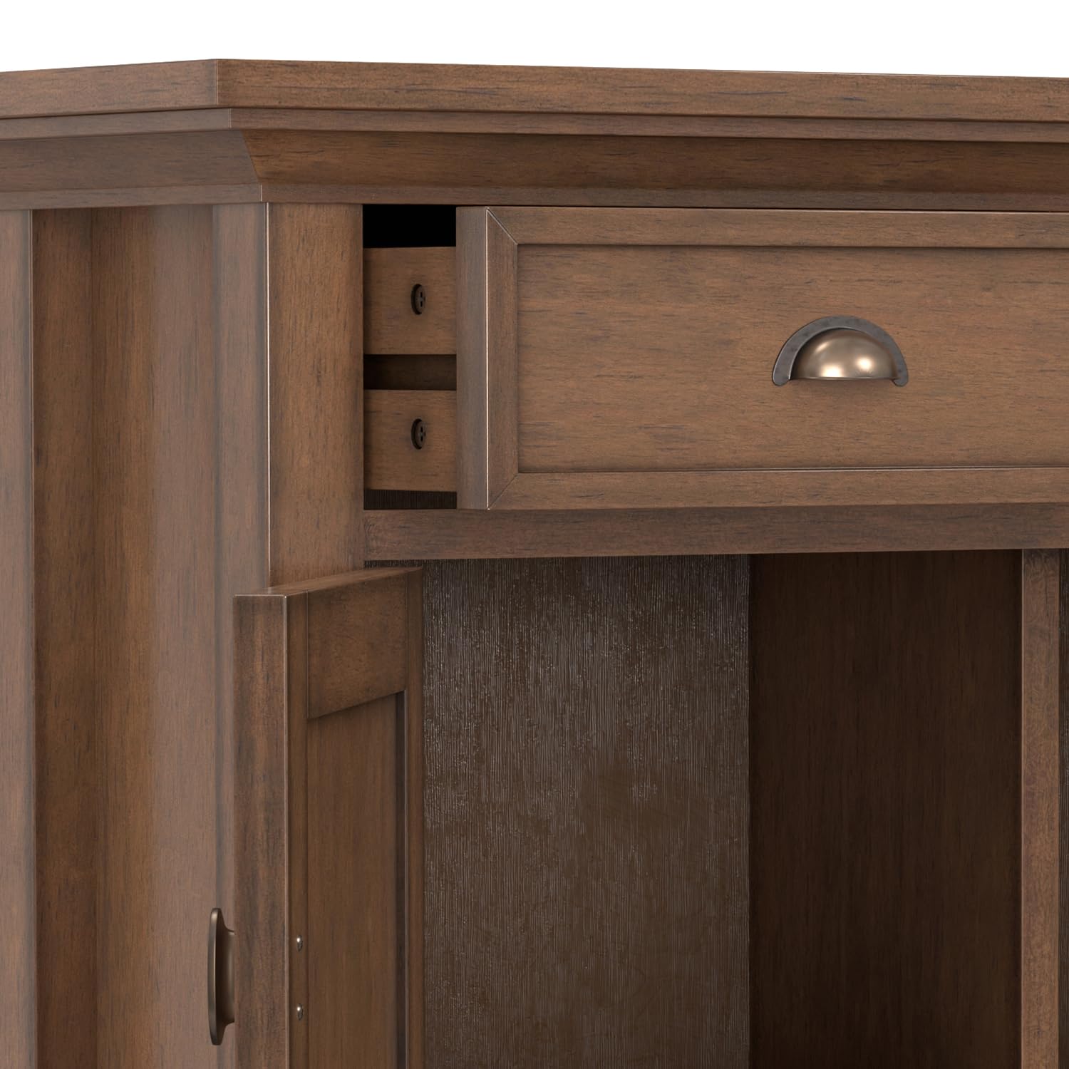 Redmond Solid Wood Wide Transitional Storage Cabinet for The Living, Entryway and Family Room,